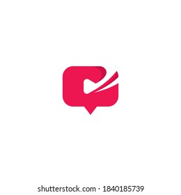 Video Chat Logo Modern Simple Design