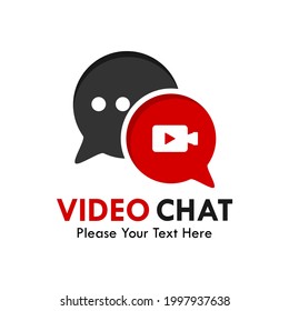 Ilustración del logotipo de chat de vídeo