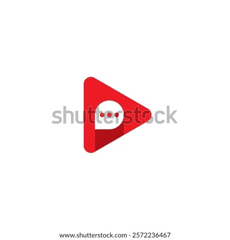 Video Chat Logo Vector. Play Video Icon