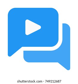 video chat on isolated background