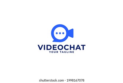 Video Chat With Record Camera Symbol Sign Logo Design