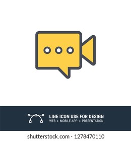 video chat recorder icon vector illustration