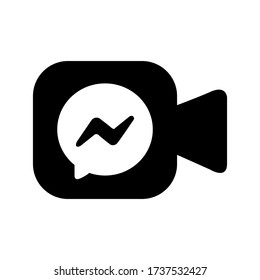 ilustración de vector de icono aislado de sala de chat de vídeo