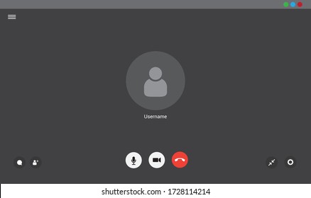 Video chat user interface, video calls window overlay - Shutterstock ID 1728114214