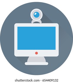 Video Chat Vector Icon