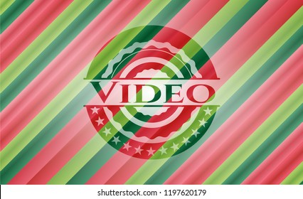 Video christmas badge background.