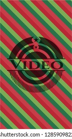 Video christmas emblem.