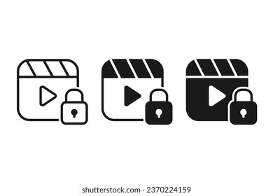 Video cinema locked. Illustration vector