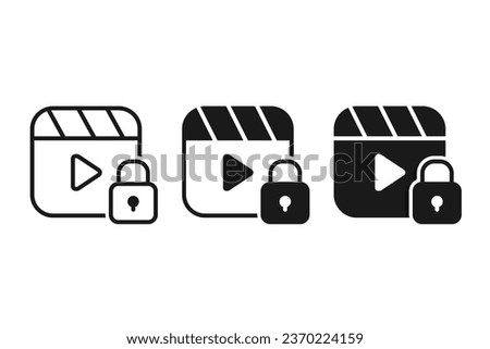 Video cinema locked. Illustration vector