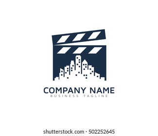 Video City Skyline Video Logo Design Template