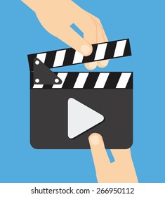 video clapper design, vector illustration eps10 graphic 