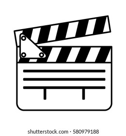 video clapperboard isolated icon