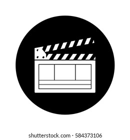 video clapperboard isolated icon