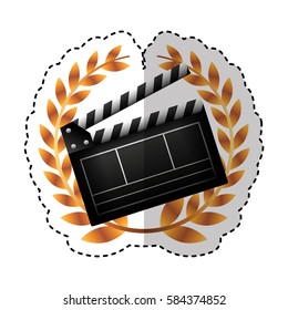 video clapperboard isolated icon
