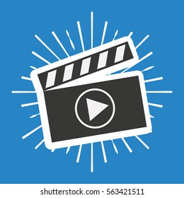 video clapperboard isolated icon vector illustration design