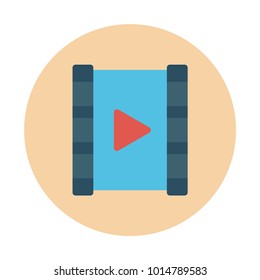video clip flat icon