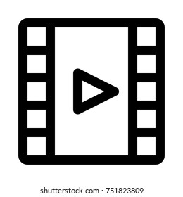 video clip on isolated background