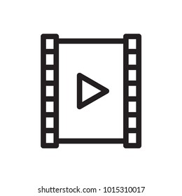 video clip outline icon