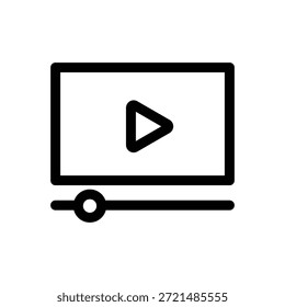 Video-Clip-Umriss Symbol Vektor-Design gut für Web oder mobile App