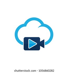 Video Cloud Logo Icon Design