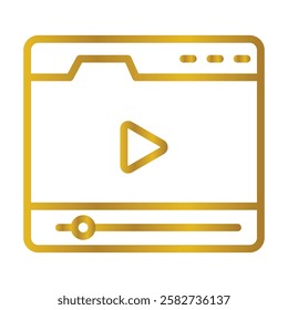 Video  Color gradient illustration vector icon which can easily modify or edit