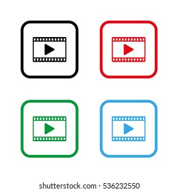 video  - color vector icon