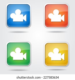 Video Colorful Vector Icon Design