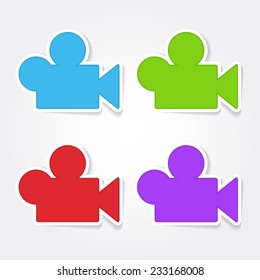 Video Colorful Vector Icon Design
