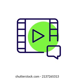 Video comment fun color pixel perfect icon