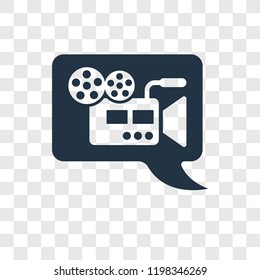 Video Comment vector icon isolated on transparent background, Video Comment transparency logo concept