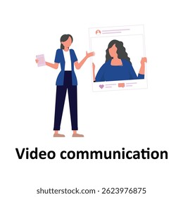 Video-Kommunikation Vektor Icon, die leicht ändern oder bearbeiten können

