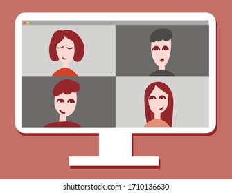 comunicación de vídeo, trabajo desde casa