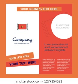 Video  Company Brochure Template. Vector Busienss Template