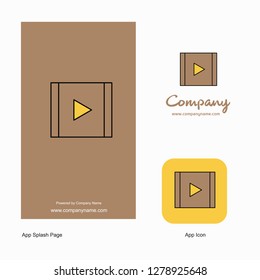 Video  Company Logo App Icon and Splash Page Design. Creative Business App Design Elements