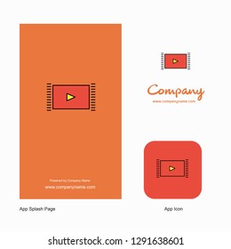 Video  Company Logo App Icon and Splash Page Design. Creative Business App Design Elements