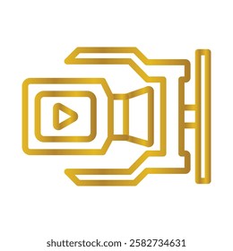 Video Compression Color gradient illustration vector icon which can easily modify or edit 