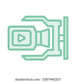 Video Compression duotone line icon, vector, pixel perfect, illustrator file 