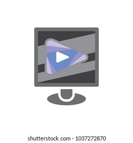 Video Computer Logo Icon Design