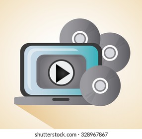 Video concept with  movie icons design, vector illustration 10 eps graphic.