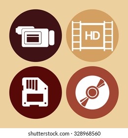 Video concept with  movie icons design, vector illustration 10 eps graphic., Vector design