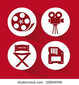 Video concept with  movie icons design, vector illustration 10 eps graphic., Vector design