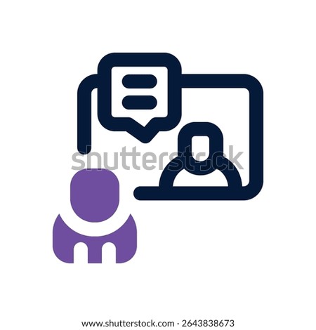 video conference duotone icon. Sleek and modern vector icon for websites, mobile apps, marketing materials, and corporate design. Fully scalable and ready to use.