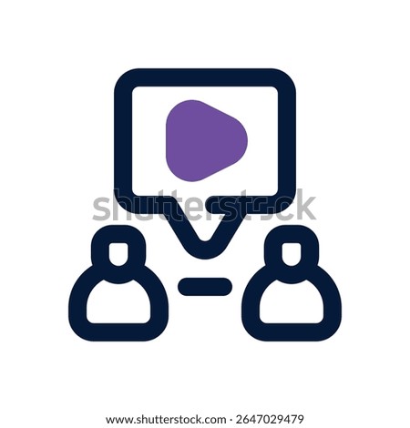 video conference duotone icon. Sleek and modern vector icon for websites, mobile apps, marketing materials, and corporate design. Fully scalable and ready to use.