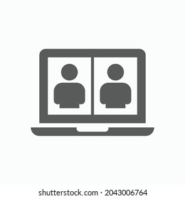 video conference icon, video chat vector, video call illustration