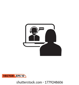Design für Videokonferenzen, Vektorgrafik-Vorlage