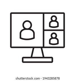 Video Conference Icon Design Vector Template Illustration