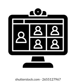Video Conference Icon Element For Design