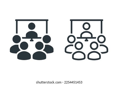 Video conference icon. Illustration vector