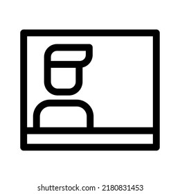 video conference icon or logo isolated sign symbol vector illustration - high quality black style vector icons
