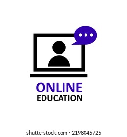 Video conference icon. Online Training icon. Home office in quarantine times. Vector illustration,
